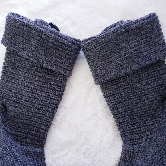 UGG Australia Classic Cardy Tall Knit Boot Dark Grey Oversized Button US 7 - Picture 10 of 10